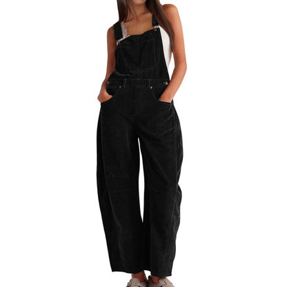 Women’s Corduroy Wide-Leg Dungarees