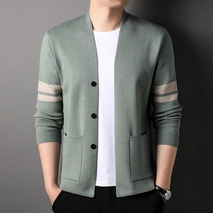 Adrian – Long Sleeve Sweater with Pocket and Button Detail