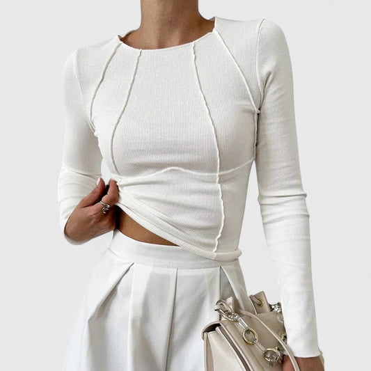 Denisa™ Elegant Casual Long-Sleeve Top