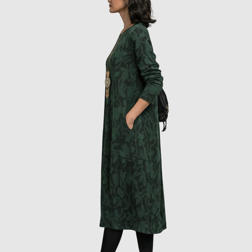 Zoé - Robe midi ample avec poches