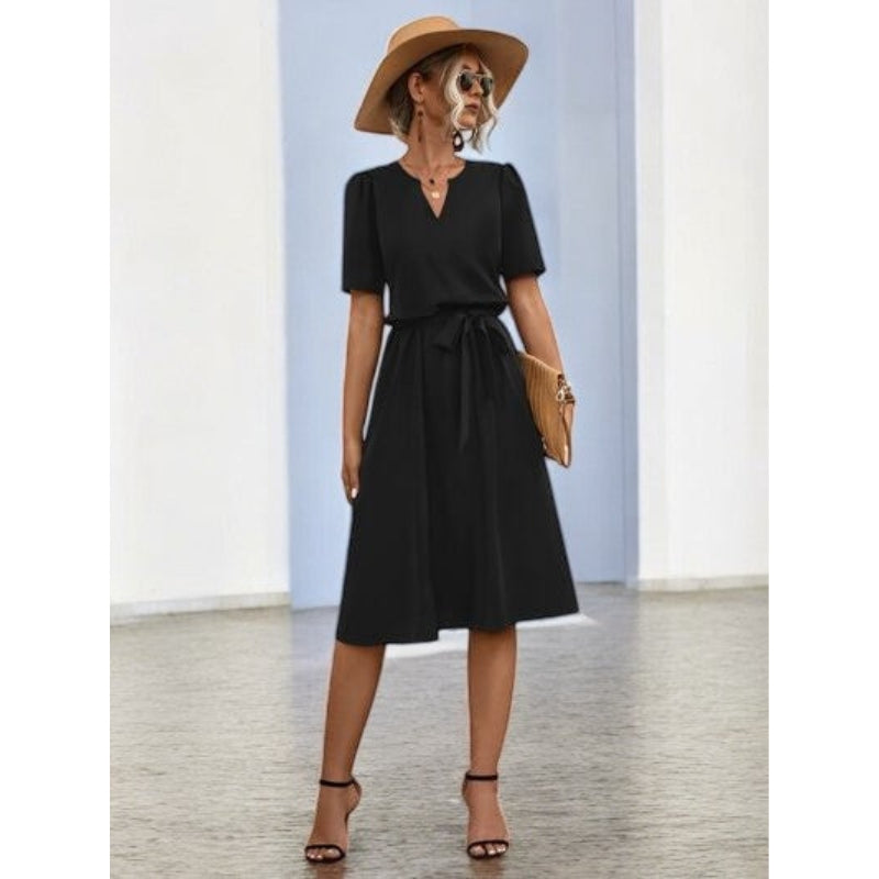 Robe midi Tessa col V tendance