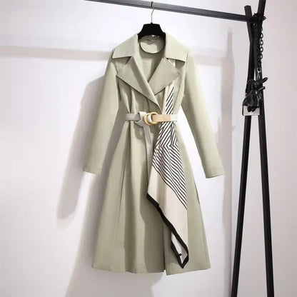 Kalina – Double Breasted Belted Coat with Lapel Collar