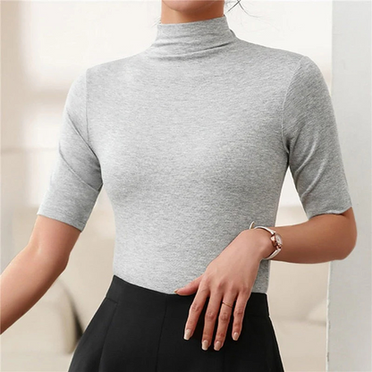 Lena – Top femme à col roulé sans couture
