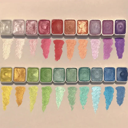 AcrylicPalet™ | Sparkling colours that bring watercolours to life (20 colours)
