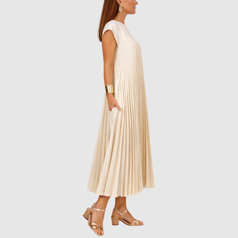 Zoé - Robe maxi plissée