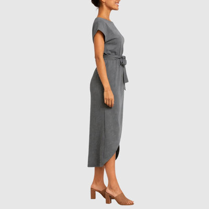 Zoé - Robe midi avec ceinture