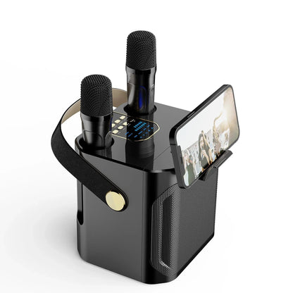 Bluetooth Karaoke-Lautsprecher mit 2 Mikrofonen