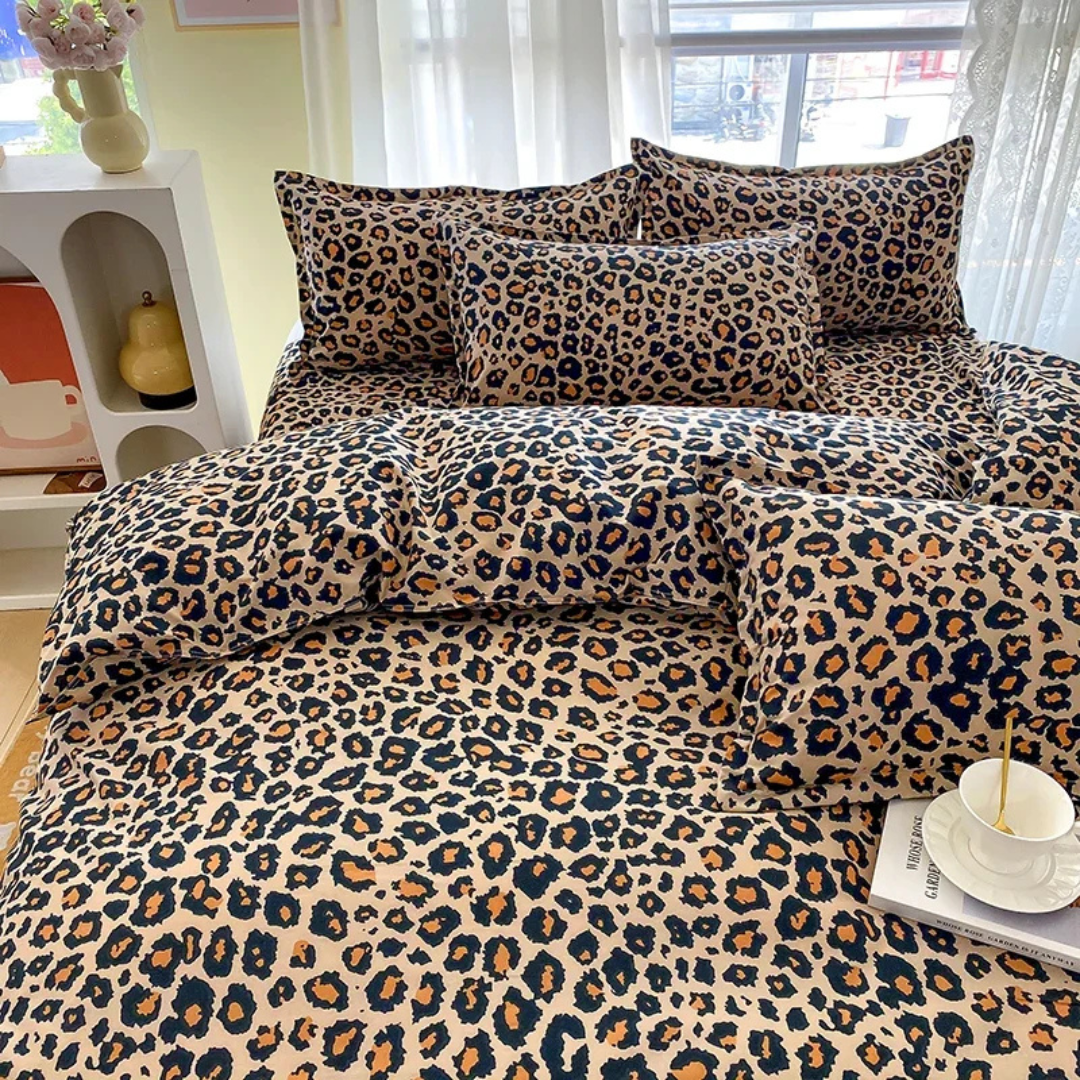 Savannah - Luxe Bedovertrek met Luipaardprint