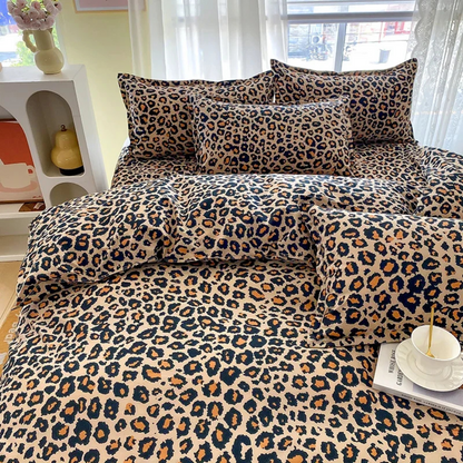 Savannah - Luxe Bedovertrek met Luipaardprint