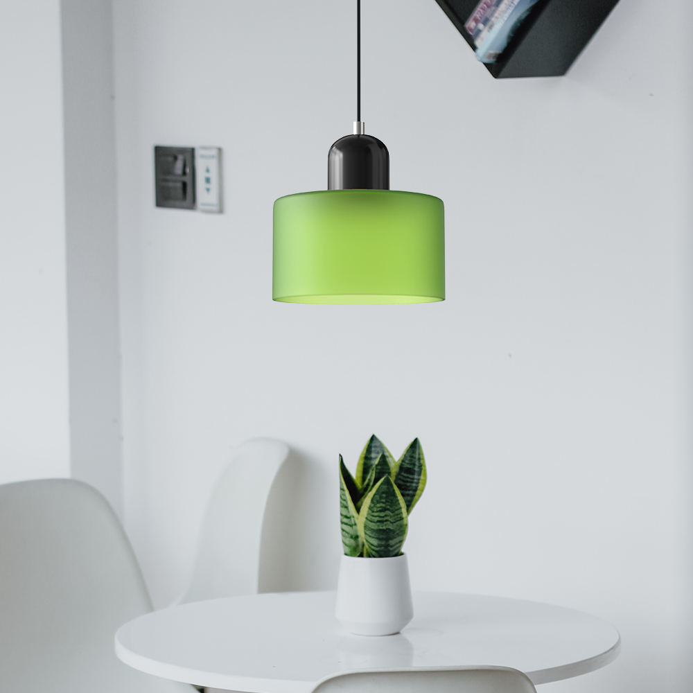 Bauhaus Kugelglas-Pendelleuchte | Zeitloses Design | Glas & Metall | E27 Fassung