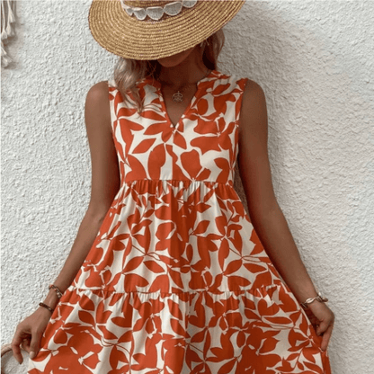 Amalfi Ruffle A Line Tank Dress - Saint Drako