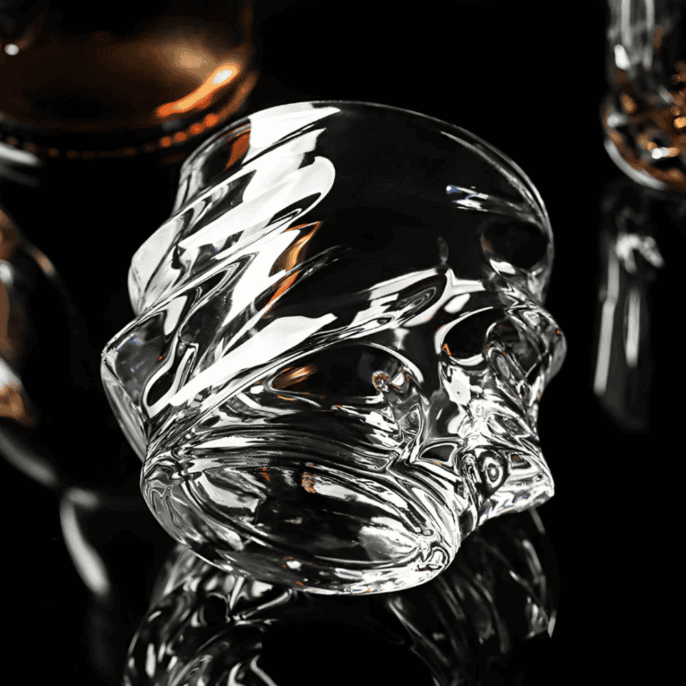 Kristall Whisky-Glas mit facettiertem Design