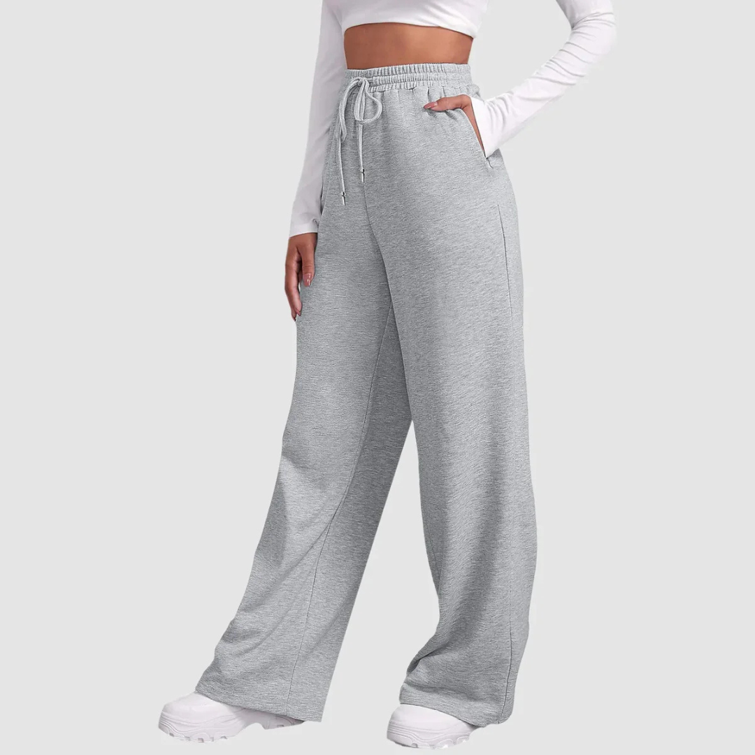 Selvara | Damskie Spodnie Jogger Szerokie z Wiązaniem Casual