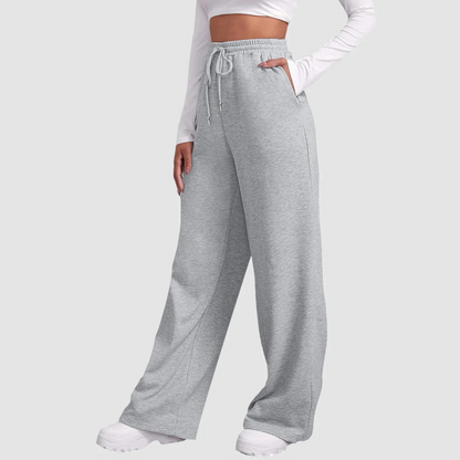 Selvara | Damskie Spodnie Jogger Szerokie z Wiązaniem Casual