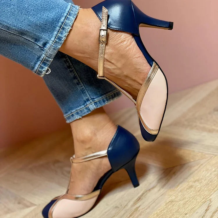 Aria™ | Chic Retro T-bar Heels