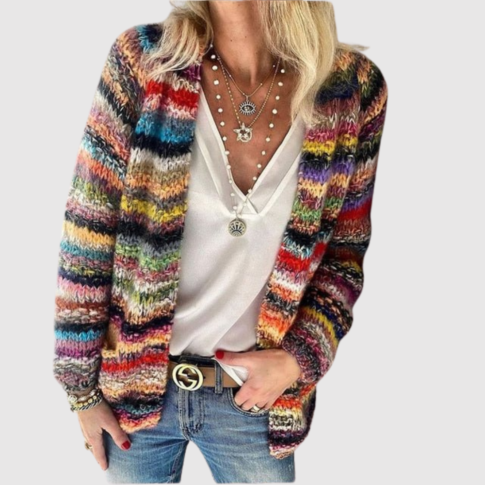 Amelia – Damski kardigan w kolorowym stylu boho