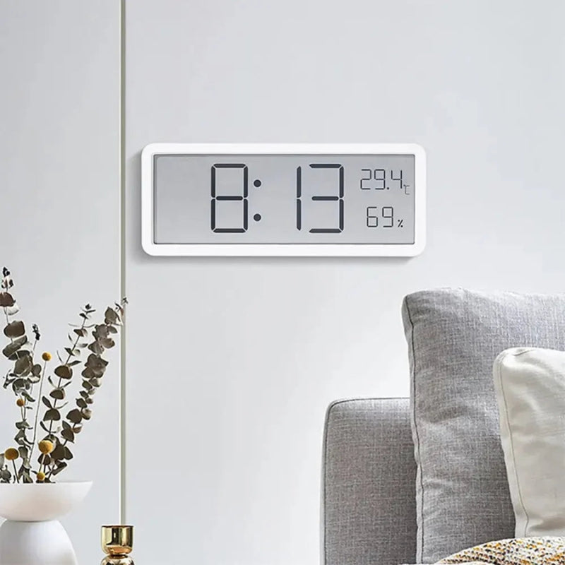 TimeEdge – Digitale LED Wandklok met Temperatuur- en Vochtigheidsweergave