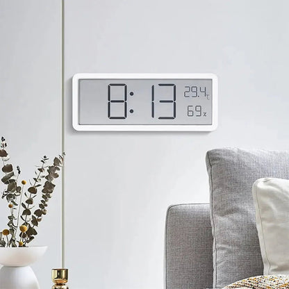 TimeEdge – Digitale LED Wandklok met Temperatuur- en Vochtigheidsweergave