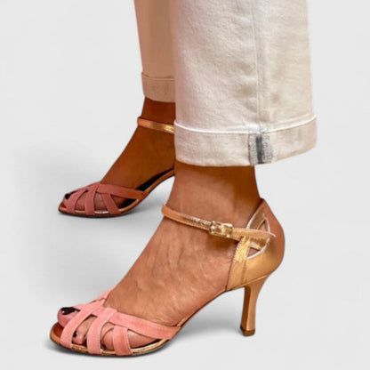 Magdalena – Sandales pour femmes à talons avec des lanières et une sangle à la cheville