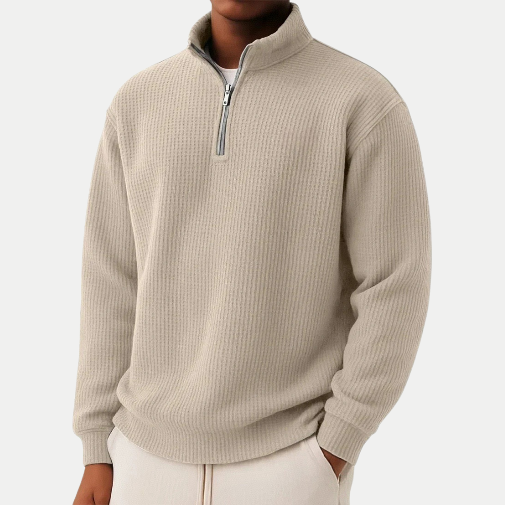 Shachar – Afslappet sweater med lynlås