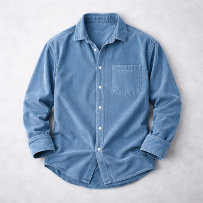 DUVAL PARIS™ | CHEMISE CLASSIQUE EN VELOURS CÔTELÉ POUR HOMME
