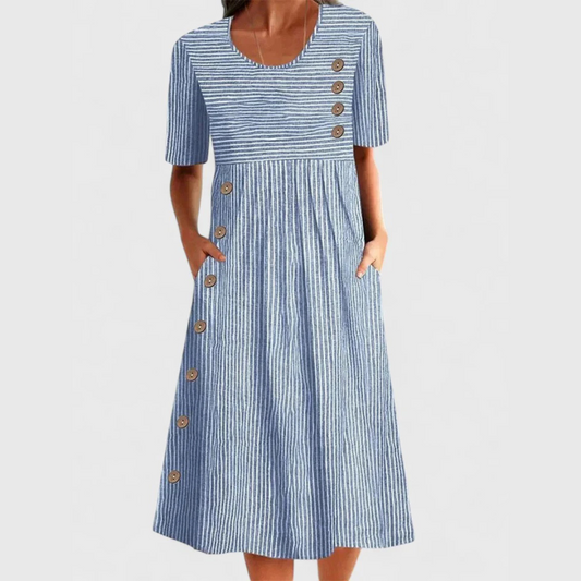 Davina | Striped Midi Dress