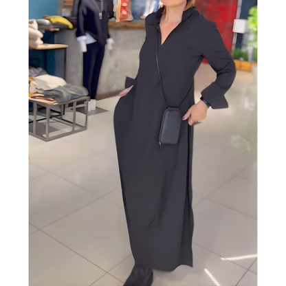 Elara Flow™ Side-Slit Maxi Dres