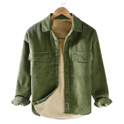 Charles – Casual Corduroy Overhemdjas met Lange Mouwen