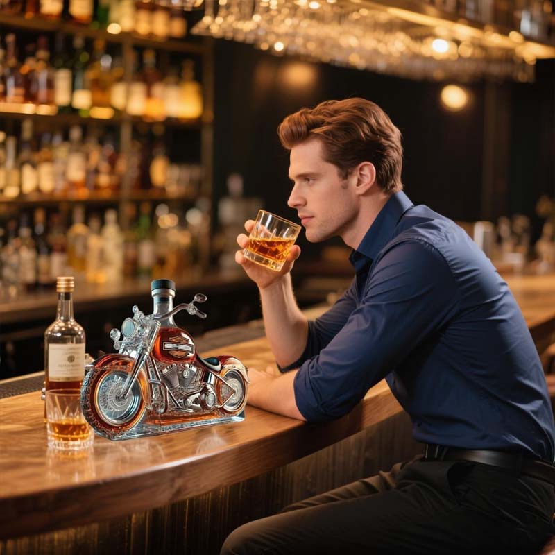 MotoMemento™ / Creative Glass Motorcycle Wine Bottle