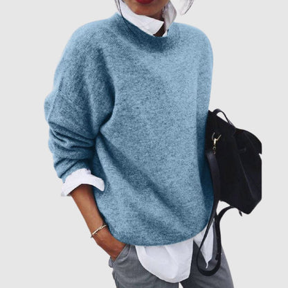 Amelia – Casualowy damski sweter z okrągłym dekoltem