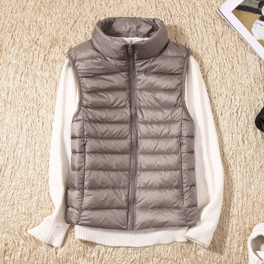 Natasha – Elegant vest met rits aan de voorkant en veilige zakken