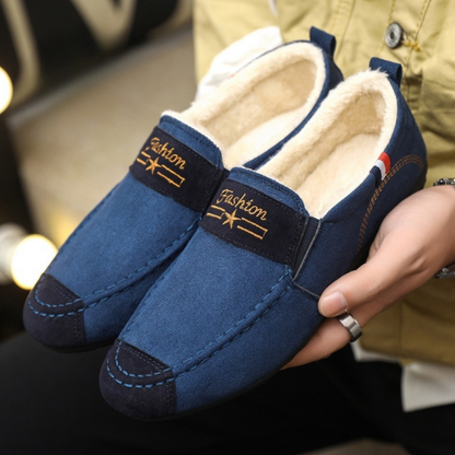 Sandra – Mocassins Slip-On Doublés Polaire avec Semelle Plate
