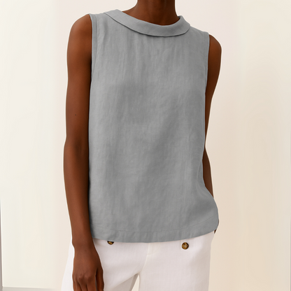 Emmeline - Sleeveless Round Neck Blouse