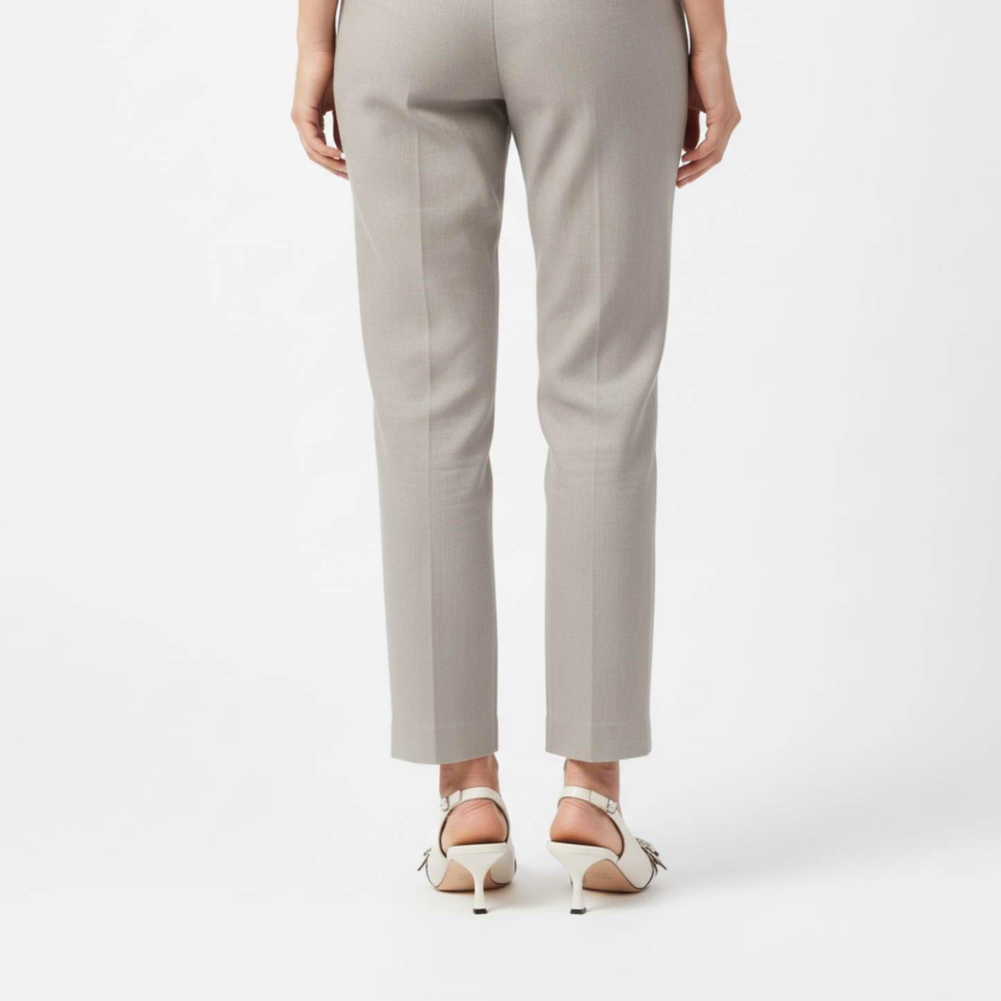 Escarpins Slingback à Bout Pointu en Similicuir avec Détails Métalliques pour Femmes