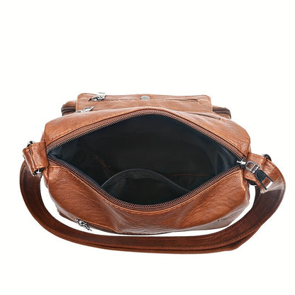 Scout - Multi-Pocket Leather Crossbody Bag