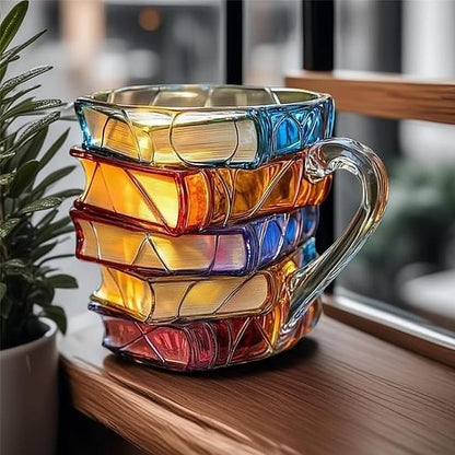 BuchBecher™ / Bemalte Buch-Tasse