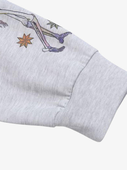 Men's Graffiti Print Long Sleeve Streetwear T-Shirt
