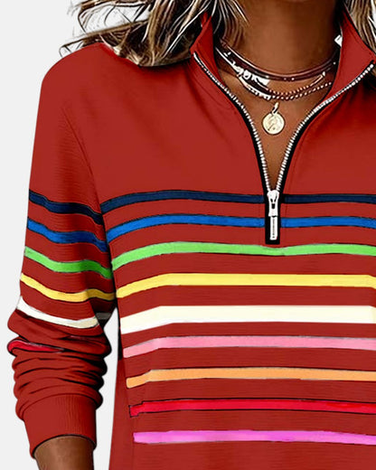Vera - Striped Comfortable Jumper