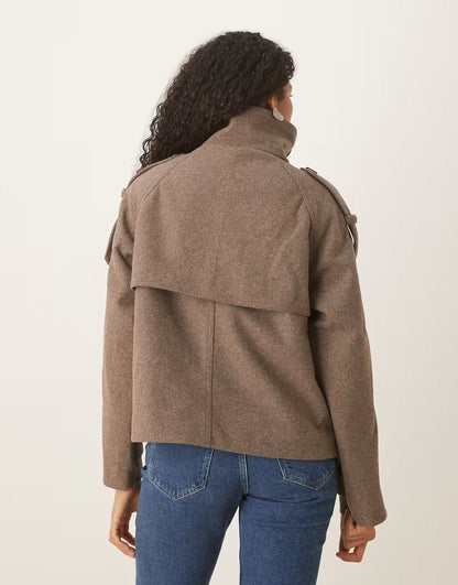 Chic autumnal wool peacoat