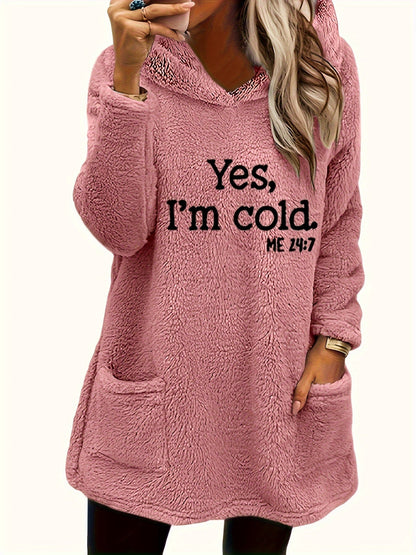 Marilina - Sweat Peluche Capuche Imprimé
