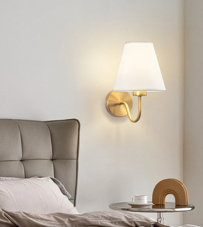 LumaFabrica – Nordic Wandleuchte mit Stoffschirm