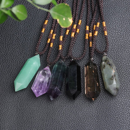 Amethyst Pendant Necklace – Natural Crystal Design with Elegant Adjustable Chain