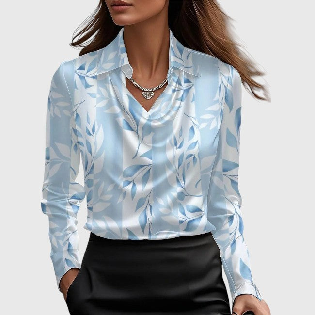 Elowen | Satin Draped Blouse