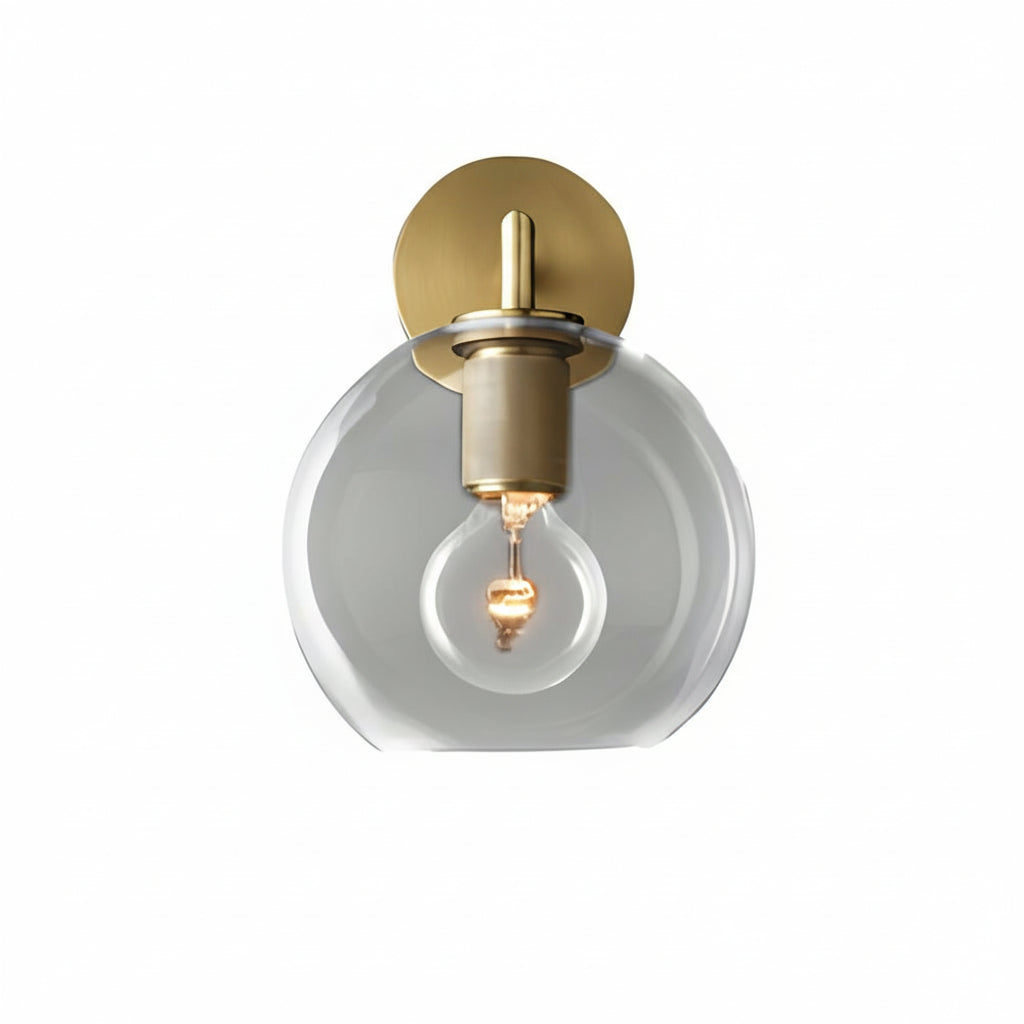 Freyza - LED Wall Sconce Light – Modern Postmodern Gold Glass Minimalist (25x12cm / 9.8x4.7in)