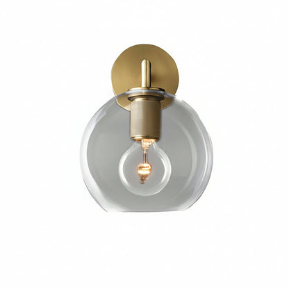 Freyza - LED Wall Sconce Light – Modern Postmodern Gold Glass Minimalist (25x12cm / 9.8x4.7in)