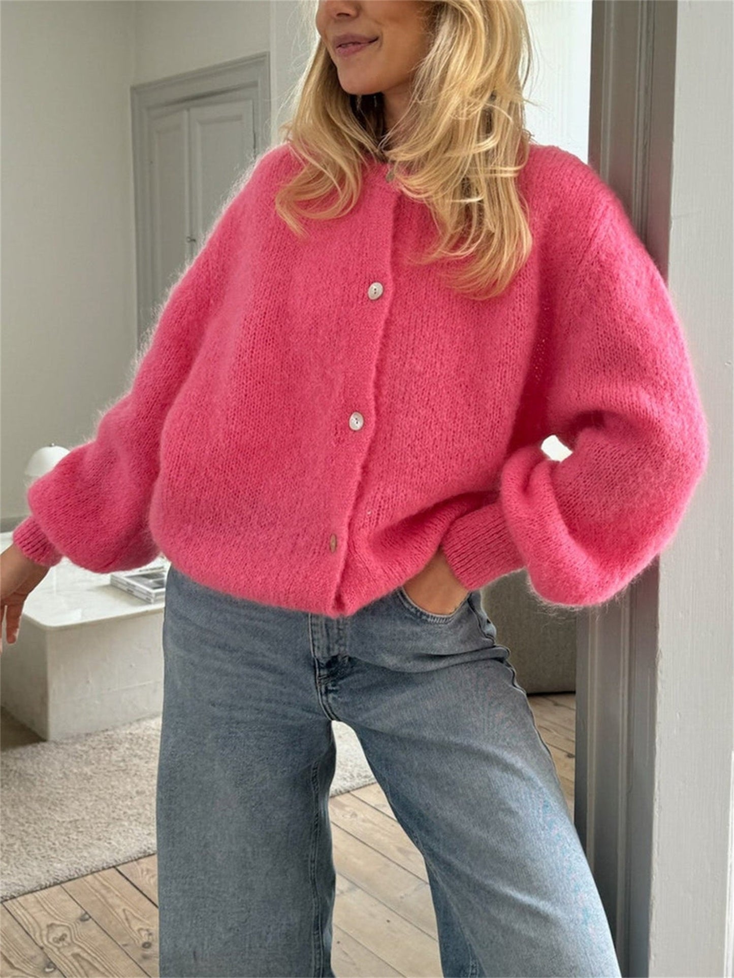 Weicher Kaschmir-Strickcardigan