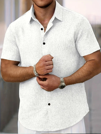 Dwight - Lightweight Linen Blend Short Sleeve Shirt