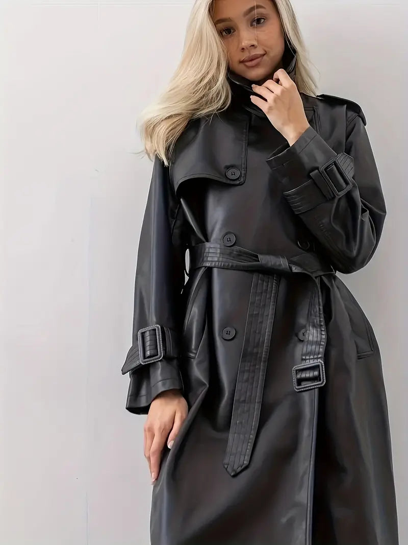 Ledertrenchcoat