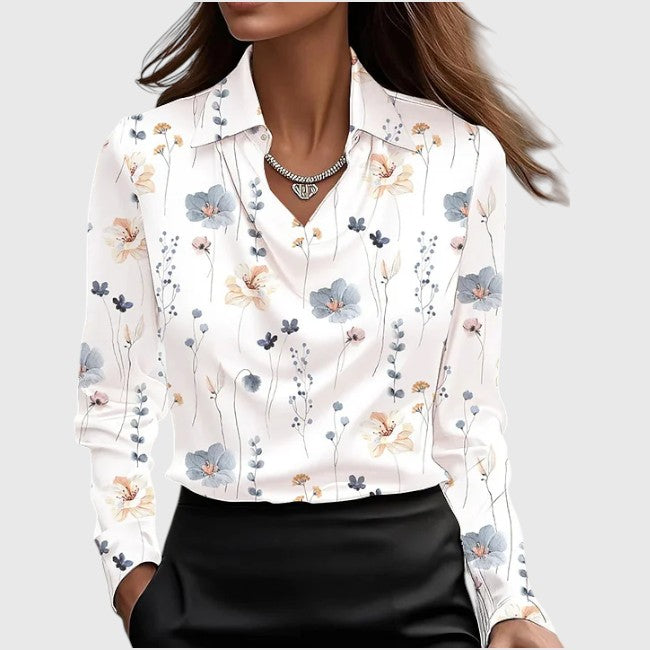 Elowen | Satin Draped Blouse