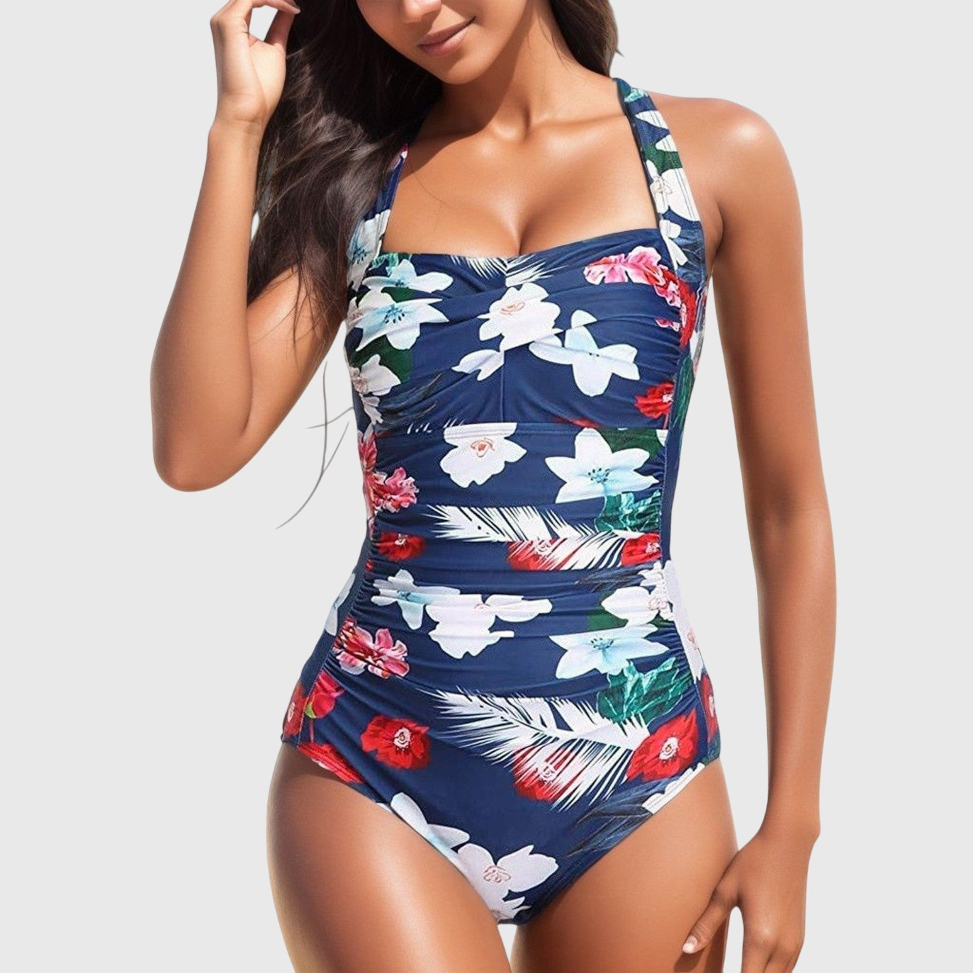 Women's Tropical Print One-Piece Swimsuit